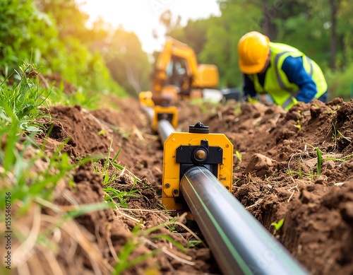 Wallpaper Mural Pipeline installation in progress Torontodigital.ca