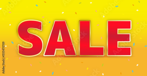 Red letters with gold border and confetti Editable_YELLOW
