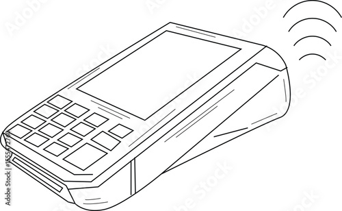 The Illustration of payment Terminal