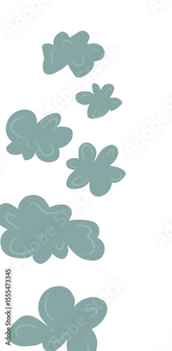clouds and leaves