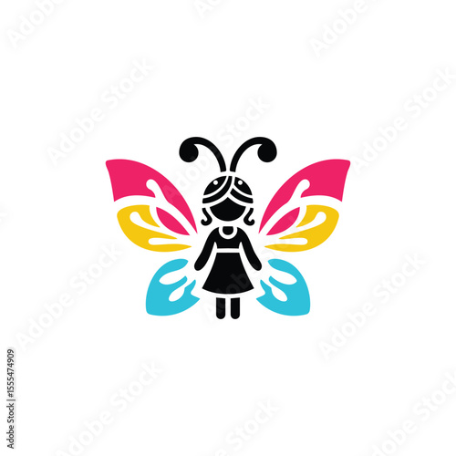 Logo Kid with Butterfly Wings