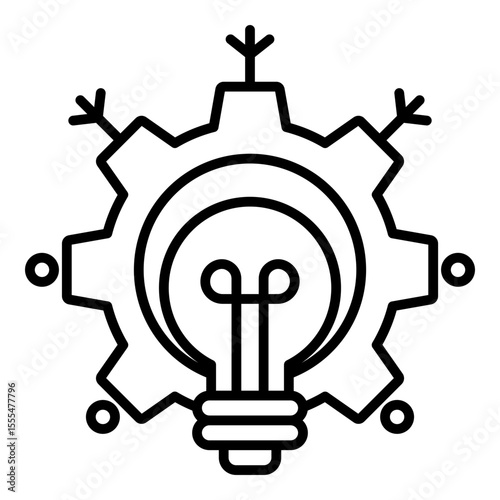 Problem Solving Outline Icon Vector Illustration