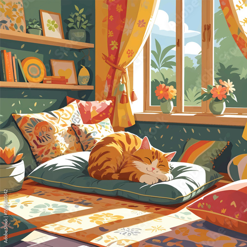 Cat in the pillow