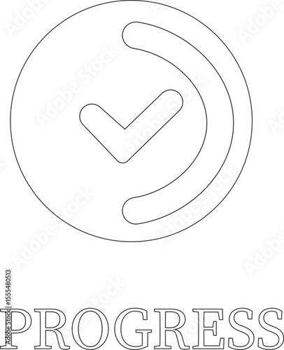 Growth line art icon.Containing performance, gain, improvement, grow, chart, increase, evolution and development icon.Increase and Decrease Line Icon.Vector illustration.