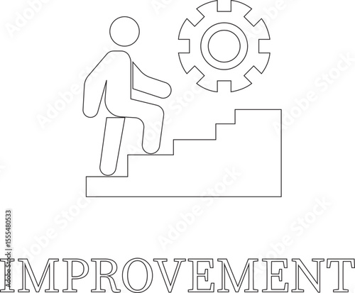 Growth line art icon.Containing performance, gain, improvement, grow, chart, increase, evolution and development icon.Increase and Decrease Line Icon.Vector illustration.