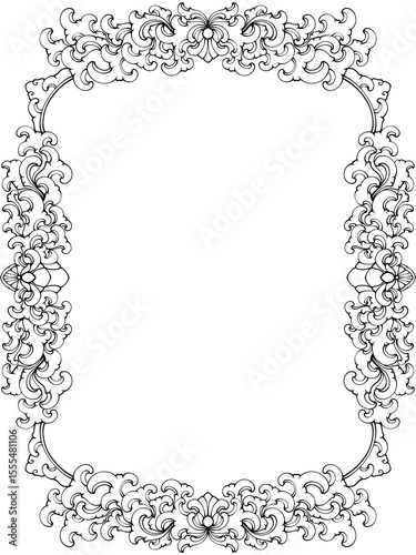 frame with floral ornament