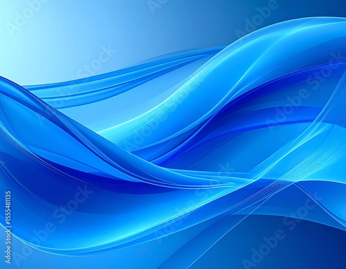 Abstract blue flowing waves