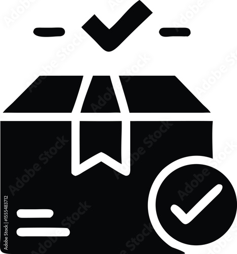Approved delivery box icon