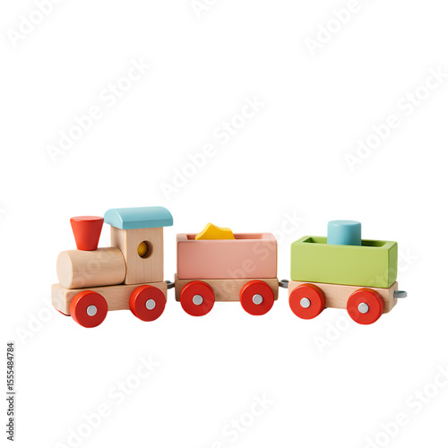 Pastel Wooden Toy Train: Perfect for Early Childhood Development