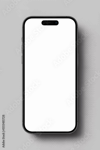  smartphone with different notch designs and blank white screens
