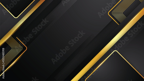 Black and Gold Gradient Vector Background