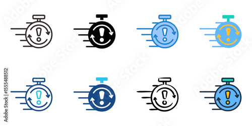 Incident response icon set multiple style collection 
