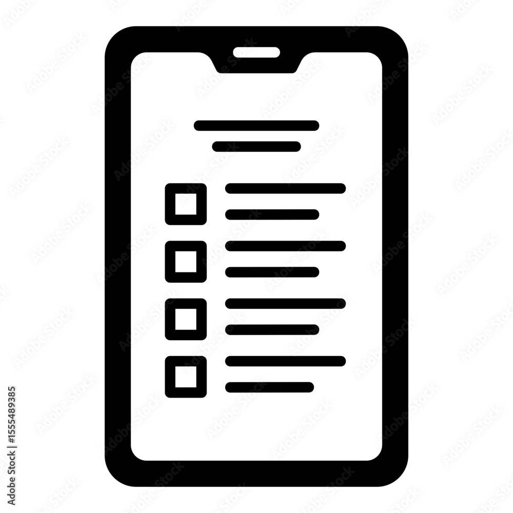 To do list icon in smartphone application
