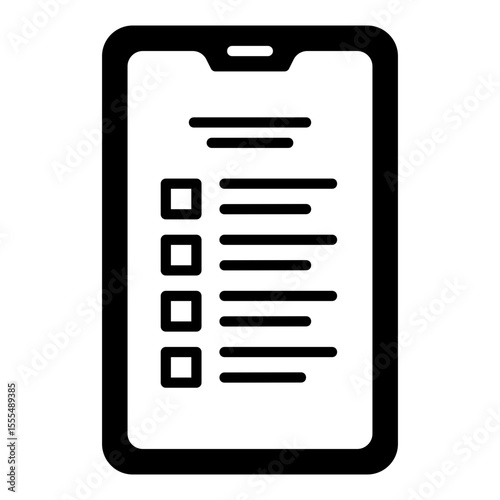 To do list icon in smartphone application
