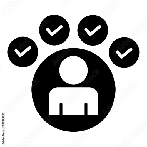 Multitasking icon of tasks that a person can complete