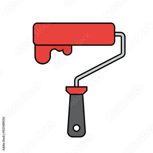 paint roller vector illustration