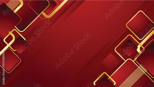 Red and Gold Gradient Vector Background 
