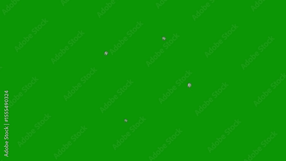 A green screen with white background and horseshoe on circle it soccer ball in the middle ring bunch of flowers banana letter o small object c animated chromakey background emotion