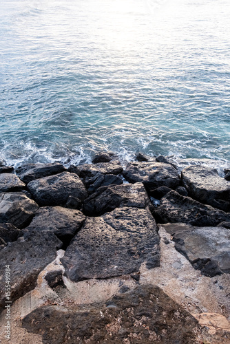 rocks and sea