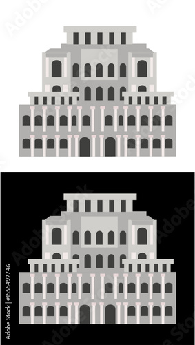vector building bank design