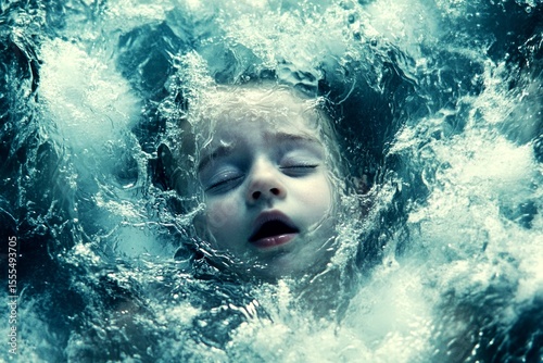 Childhood abuse - cause of depression: abstract image of human state. Metaphorical childhood abuse awareness of a loss of pleasure or interest. Dark thoughts. Depression treatment. Feeling l.