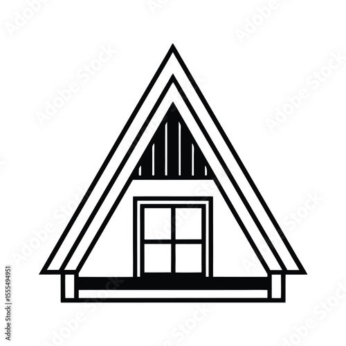 Charming compact wooden house with a steep roof isolated on a clean white background for versatile design applications