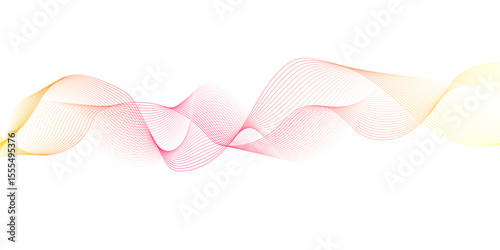 red yellow wave curve lines banner background .Digital frequency track equalizer. Stylized line art background. modern soft luxury texture with smooth and clean vector subtle background illustration