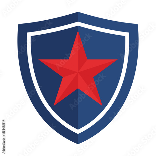 Blue Shield with Red Star