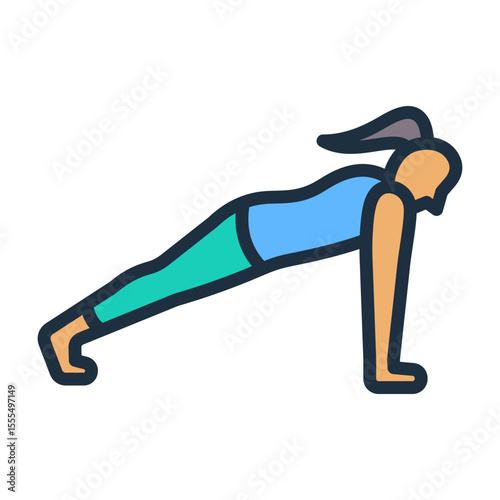 Plank Pose Icon