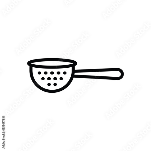 Black line icon for tea strainer