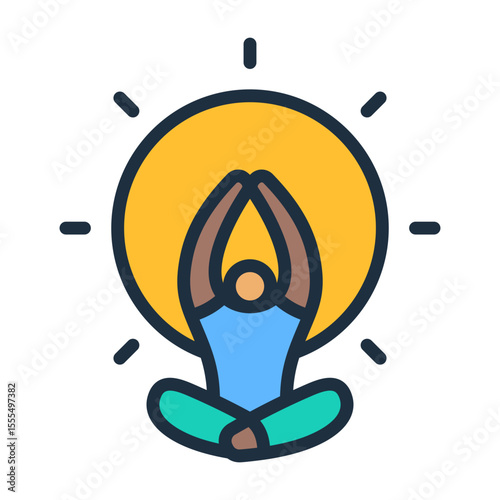Sunset Yoga Icon