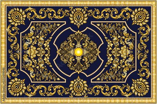 Imperial Golden Filigree Tapestry
