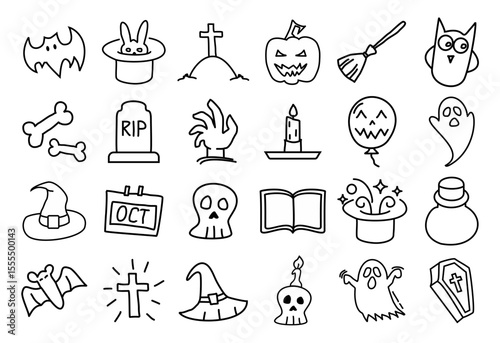 halloween hand draw vector 