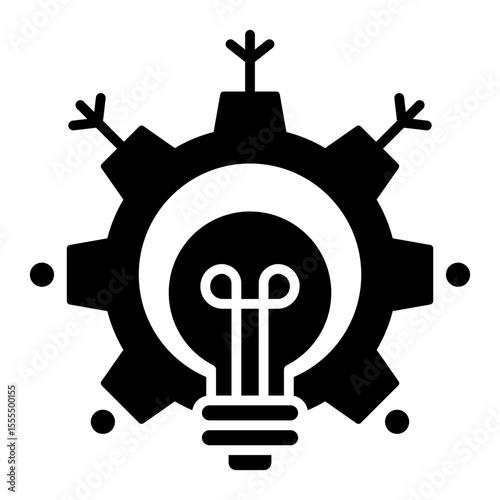 Problem Solving Glyph Icon Vector Illustration