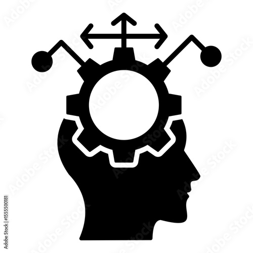 Critical Thinking Glyph Icon Vector Illustration