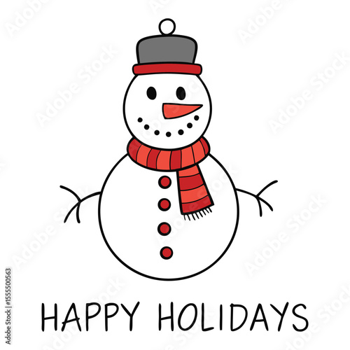 A festive snow-filled design with delicate flakes falling gently around the cheerful “Happy Holidays” text, creating a warm and joyful winter celebration vibe.
