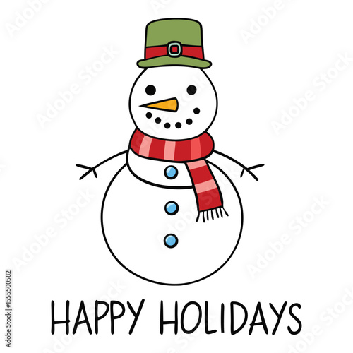 A festive snow-filled design with delicate flakes falling gently around the cheerful “Happy Holidays” text, creating a warm and joyful winter celebration vibe.
