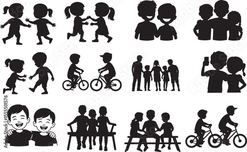 Children playing together togetherness friendship