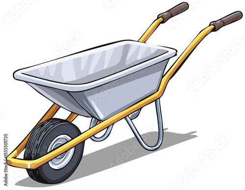 wheelbarrow isolated on white