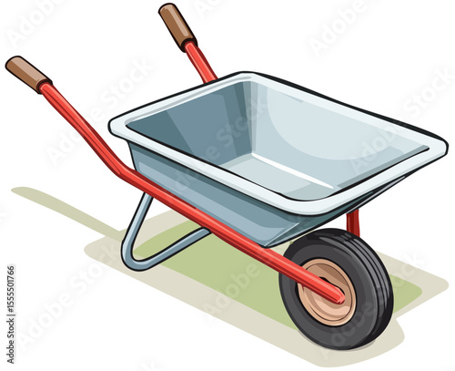 wheelbarrow on a white background