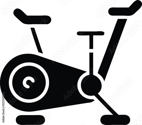 Stationary bike icon fitness exercise training icon