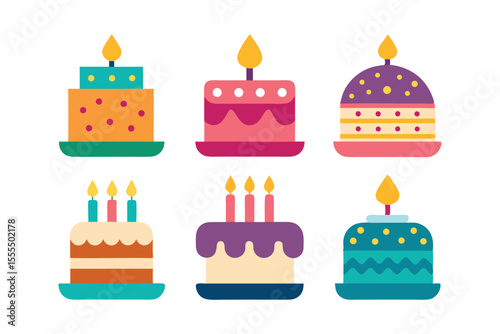 birthday cake isolated on white background