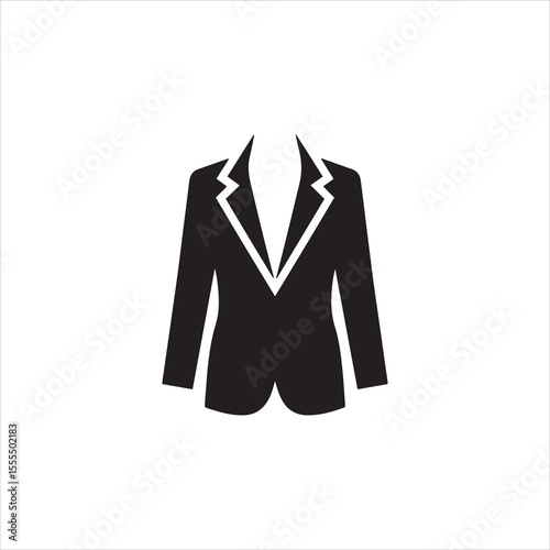 Classic black blazer with sharp lapels and tailored fit