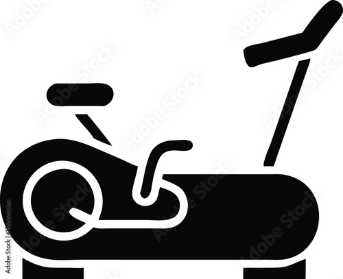 Stationary exercise bike icon