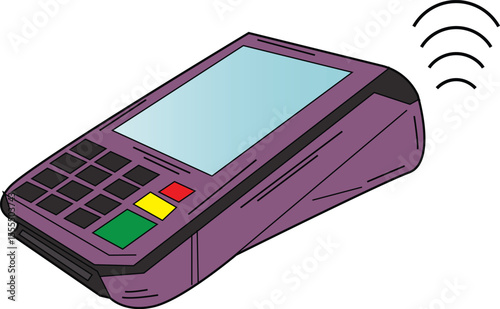 The Illustration of payment Terminal
