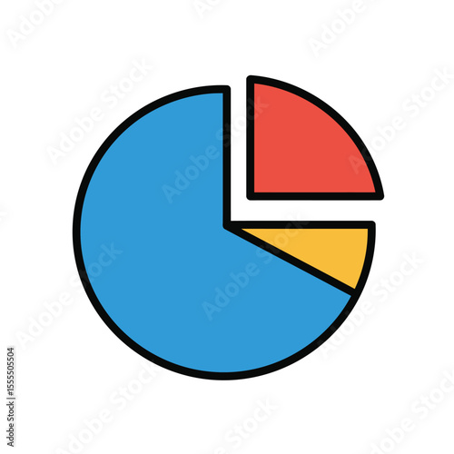 pie chart flat vector