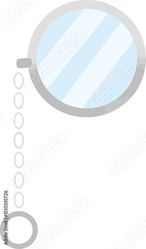 Old Monocle chain on transparent background