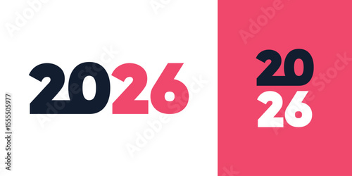 2026 letter design element with creative idea concept design