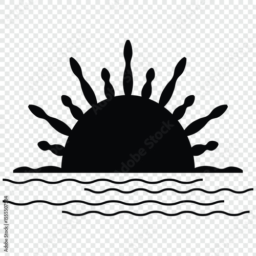 Simple Sun icon. Abstract art. eps 10