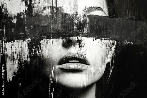 Housing instability - cause of depression: abstract image of mental state. Metaphorical housing instability feelings of a loss of pleasure or interest. Coping with loss. Depression support.